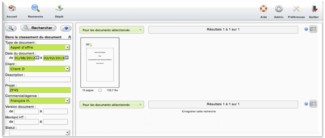 Recherche puissante de documents avec Zeendoc