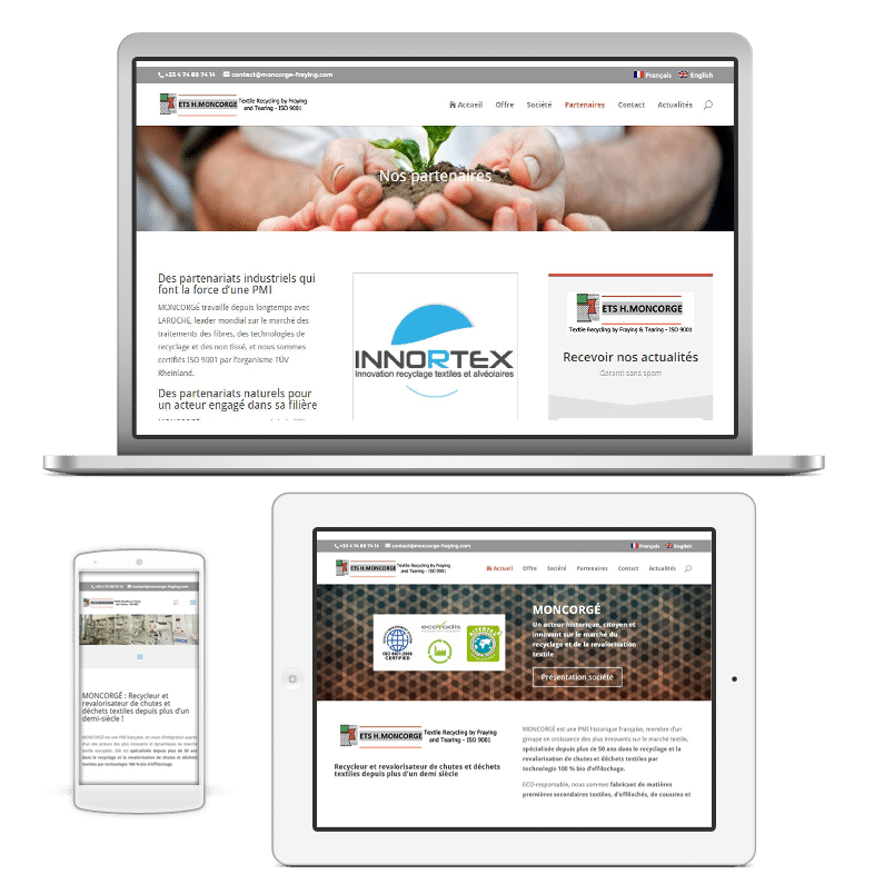 MONCORGE Fraying Site web bilingue