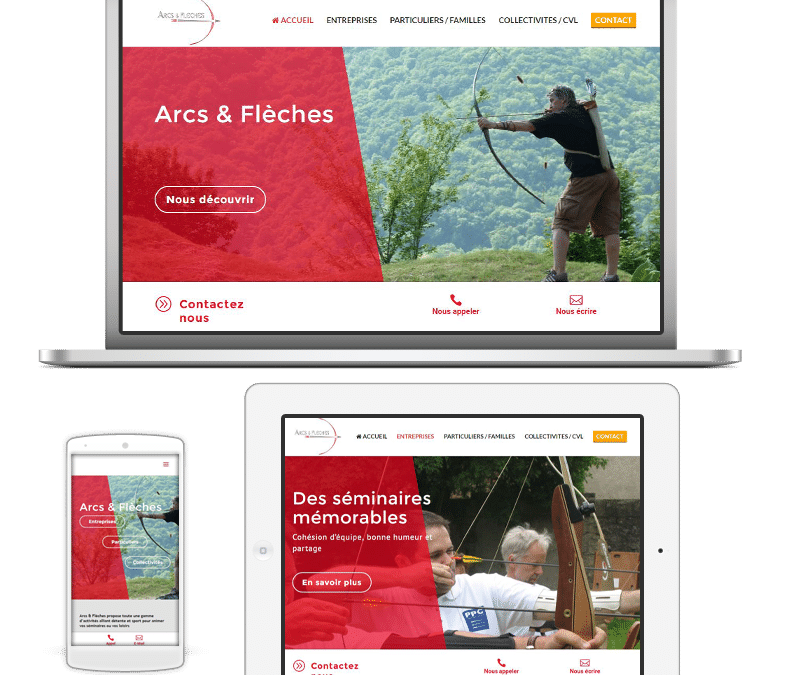 Arcs et Flèches fait confiance à Inovaport pour renouveler son site web