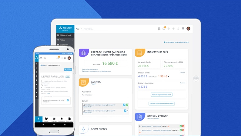 Axonaut facilite votre gestion, au bureau et en déplacement