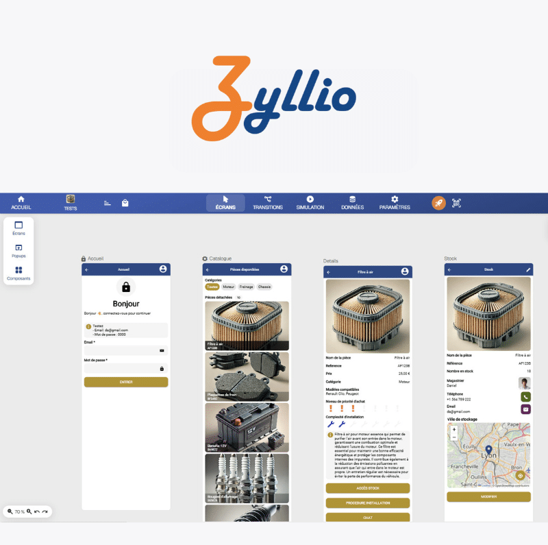 Zyllio constructeur d'applications métier sur mesure